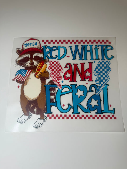#116 RED WHITE & FERAL